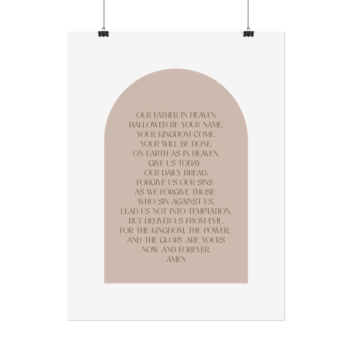 The Lord's Prayer Christian Art Print (Physical)