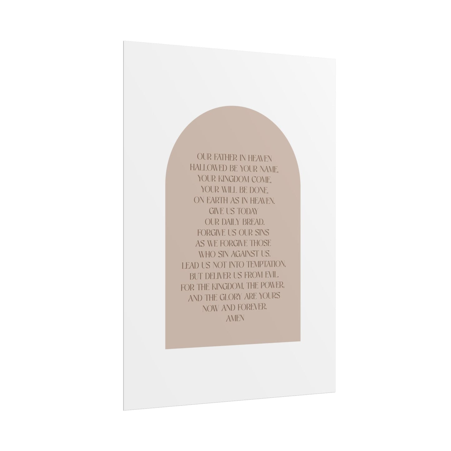 The Lord's Prayer Christian Art Print (Physical)