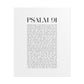 Psalm 91 Christian Art Print - White (Physical Poster)