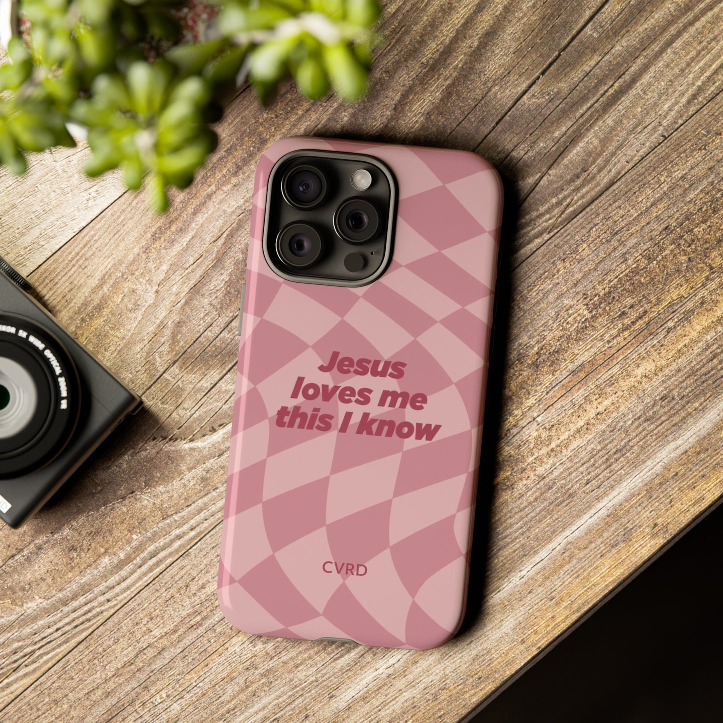 Jesus loves me this I know, Pink iPhone Case