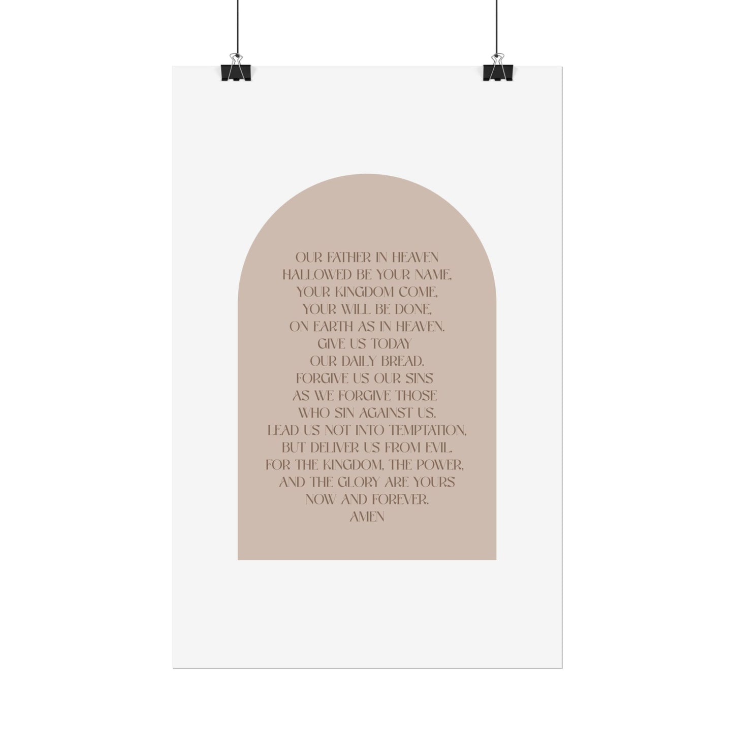 The Lord's Prayer Christian Art Print (Physical)