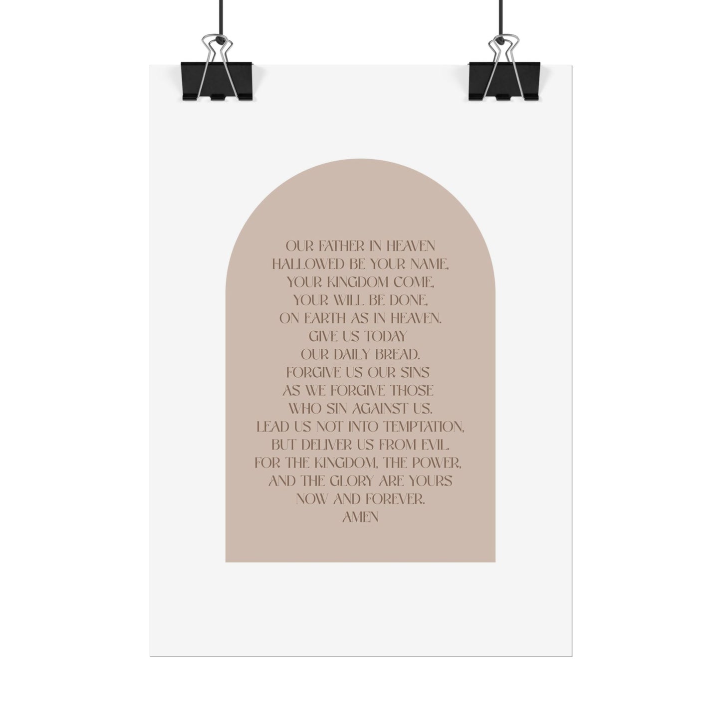 The Lord's Prayer Christian Art Print (Physical)