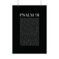 Psalm 91 Christian Art Print - Black (Physical Poster)