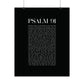 Psalm 91 Christian Art Print - Black (Physical Poster)