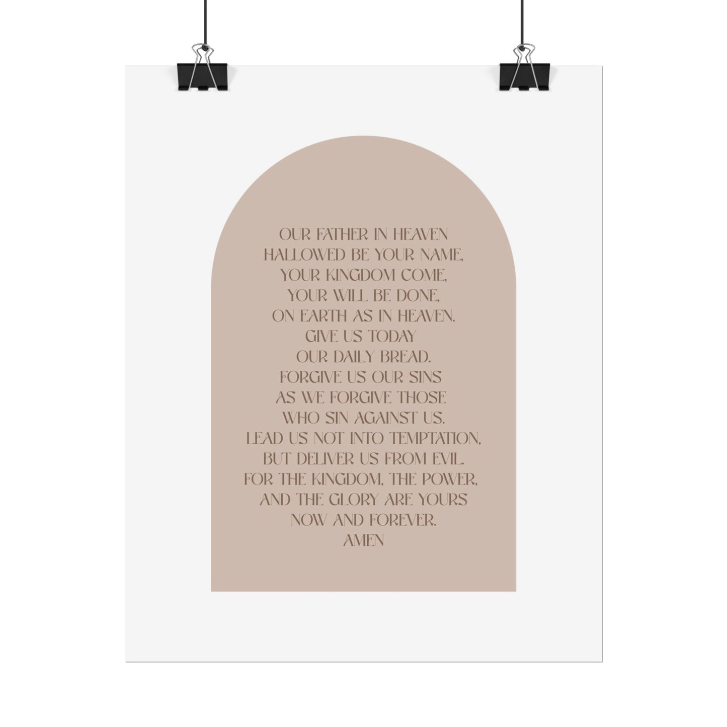 The Lord's Prayer Christian Art Print (Physical)