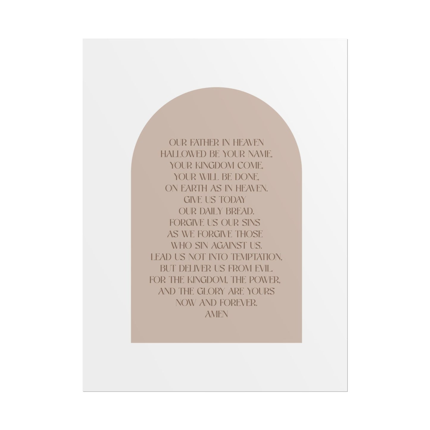 The Lord's Prayer Christian Art Print (Physical)