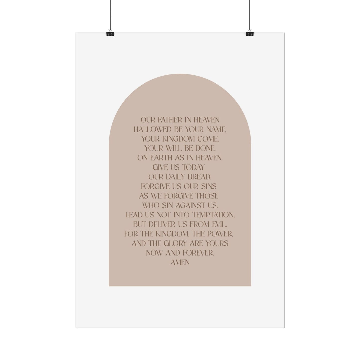 The Lord's Prayer Christian Art Print (Physical)