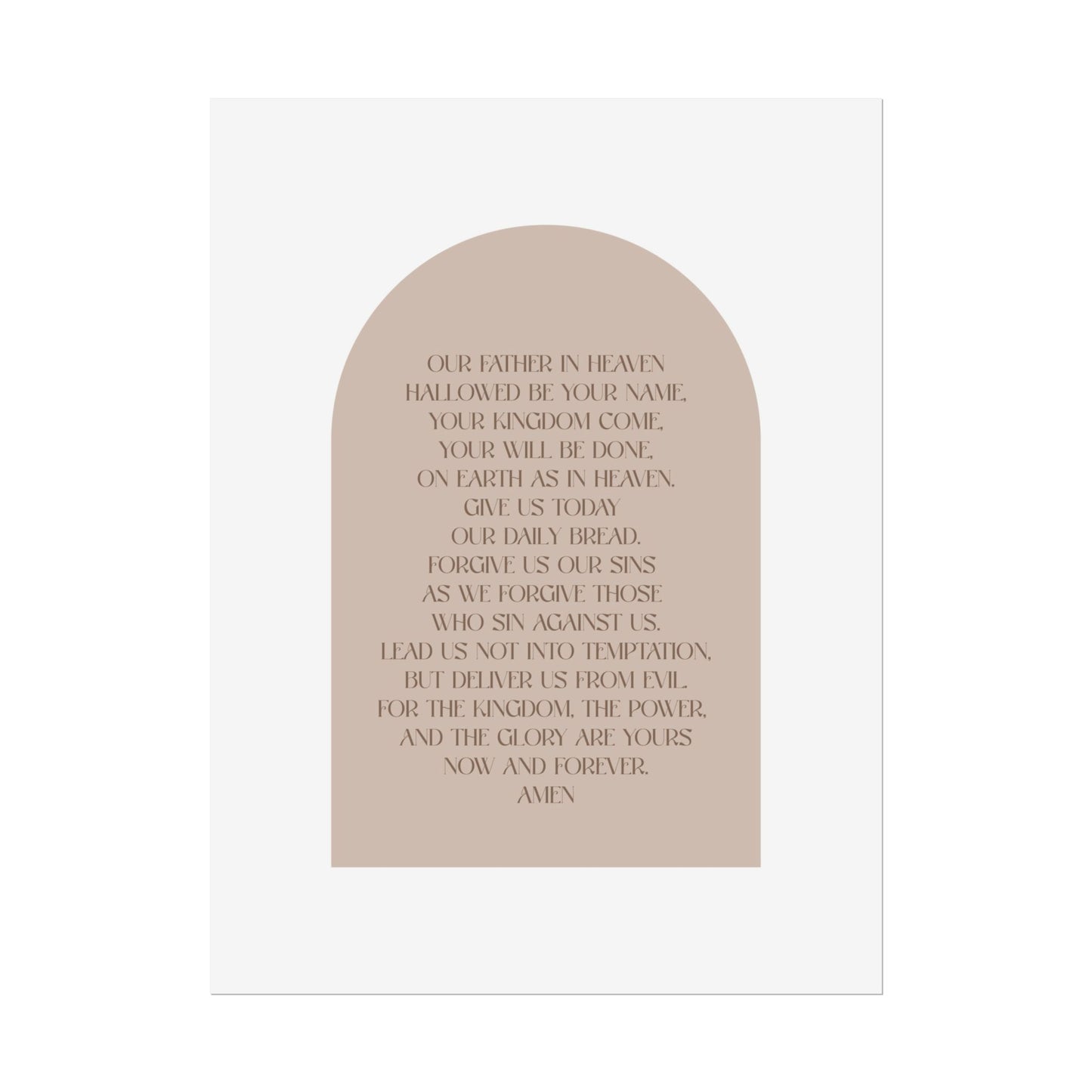 The Lord's Prayer Christian Art Print (Physical)