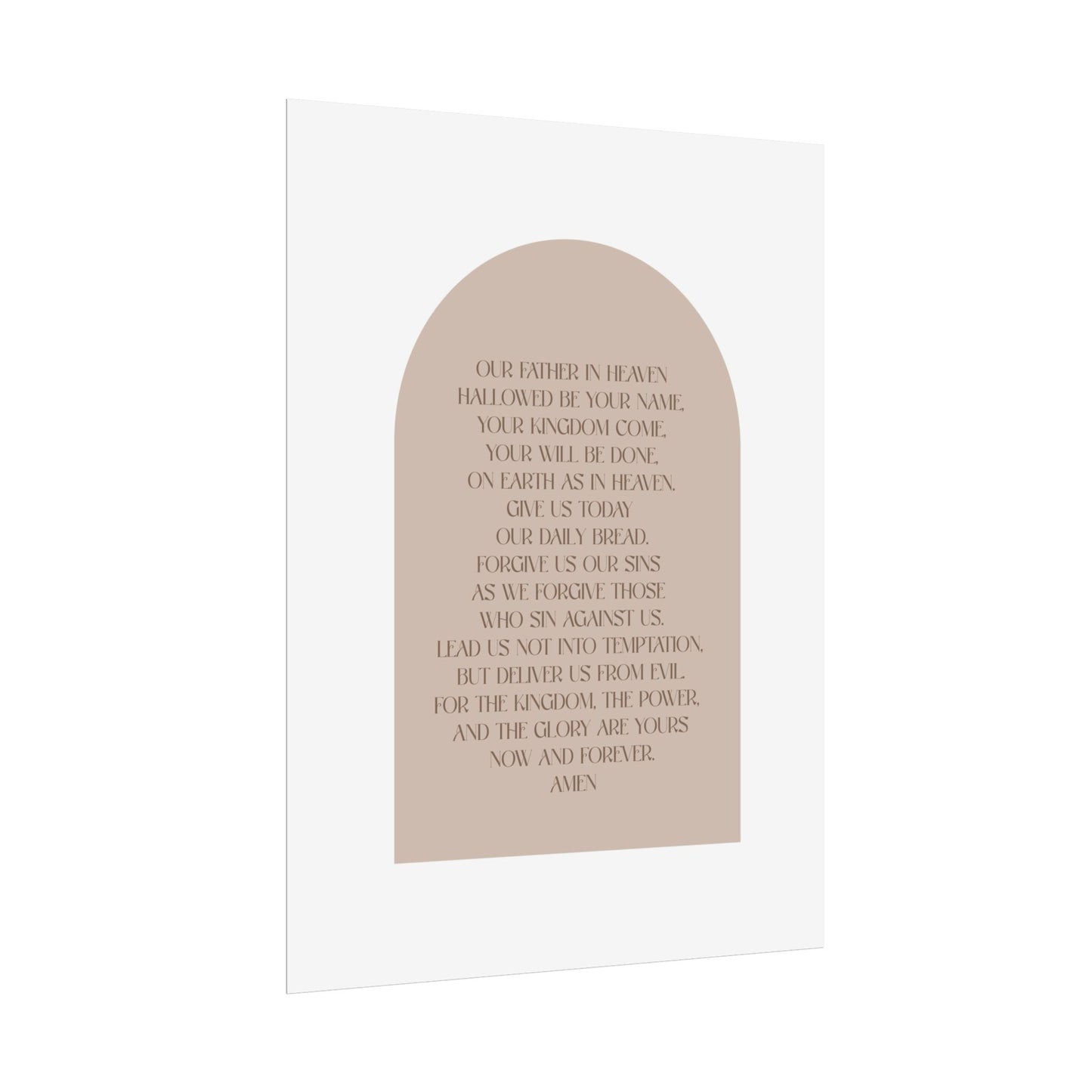 The Lord's Prayer Christian Art Print (Physical)