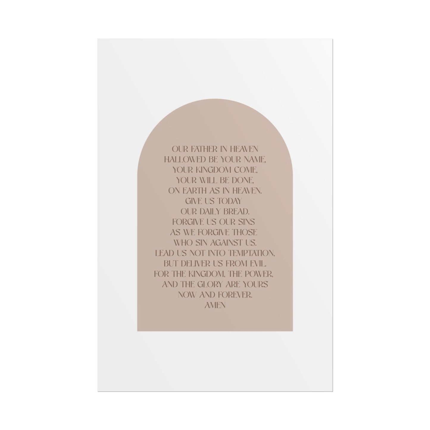 The Lord's Prayer Christian Art Print (Physical)