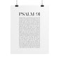 Psalm 91 Christian Art Print - White (Physical Poster)