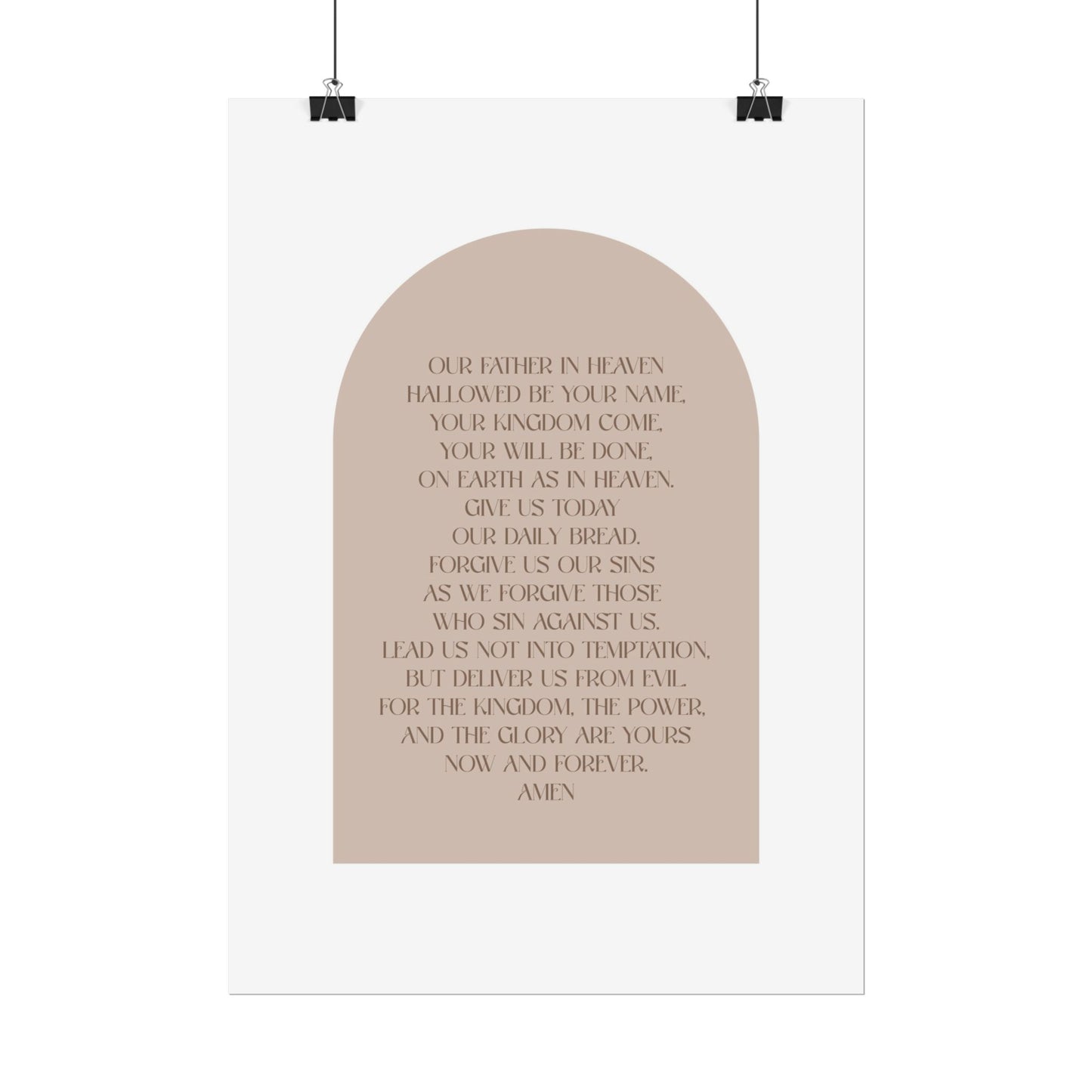 The Lord's Prayer Christian Art Print (Physical)