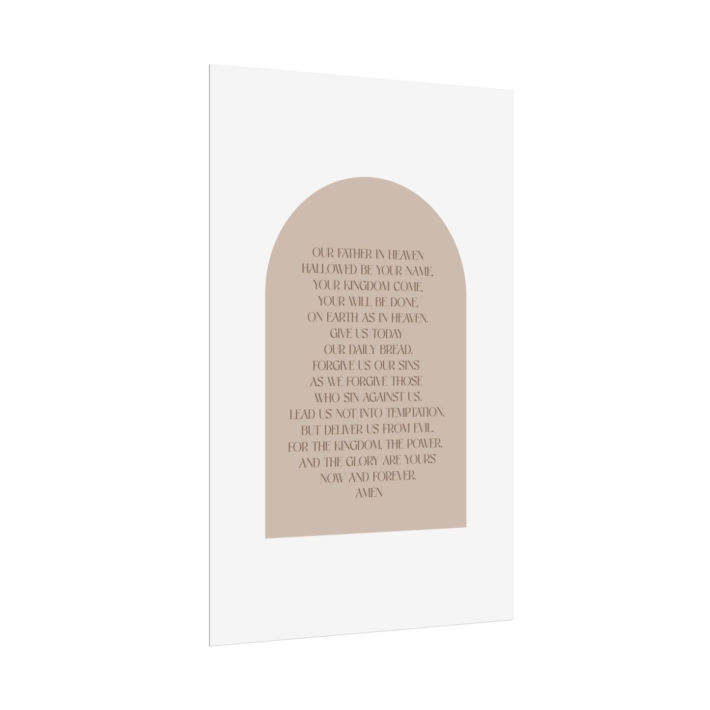 The Lord's Prayer Christian Art Print (Physical)