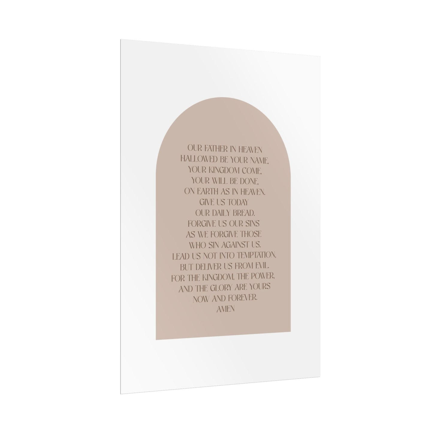 The Lord's Prayer Christian Art Print (Physical)