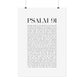 Psalm 91 Christian Art Print - White (Physical Poster)