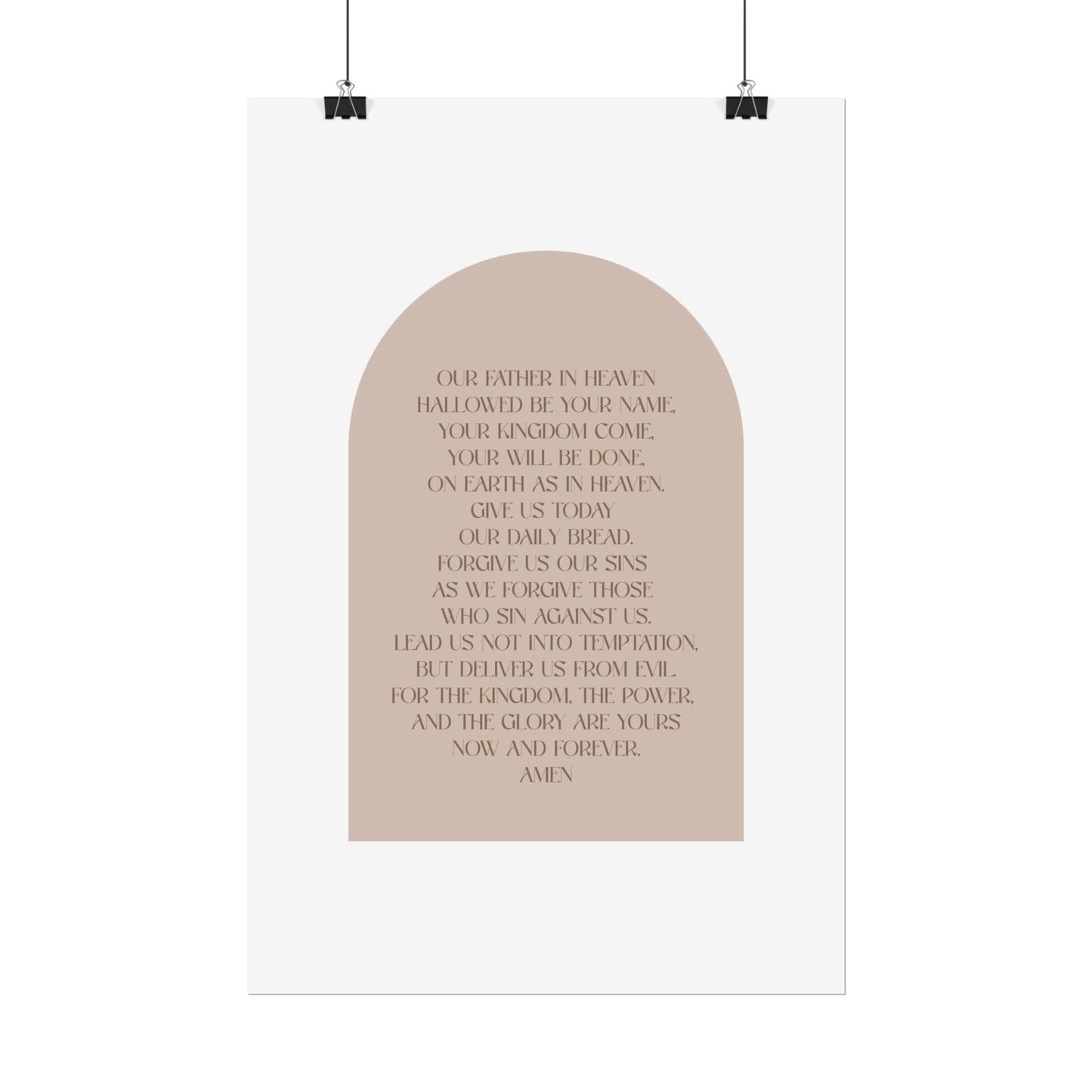 The Lord's Prayer Christian Art Print (Physical)