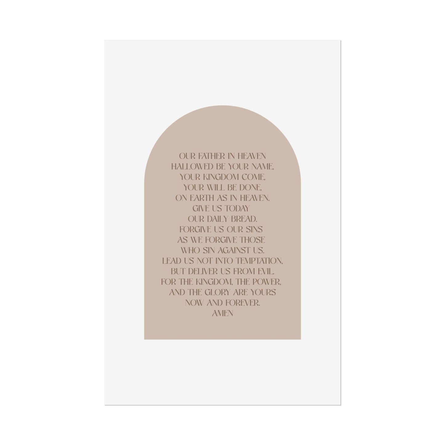 The Lord's Prayer Christian Art Print (Physical)