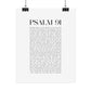 Psalm 91 Christian Art Print - White (Physical Poster)