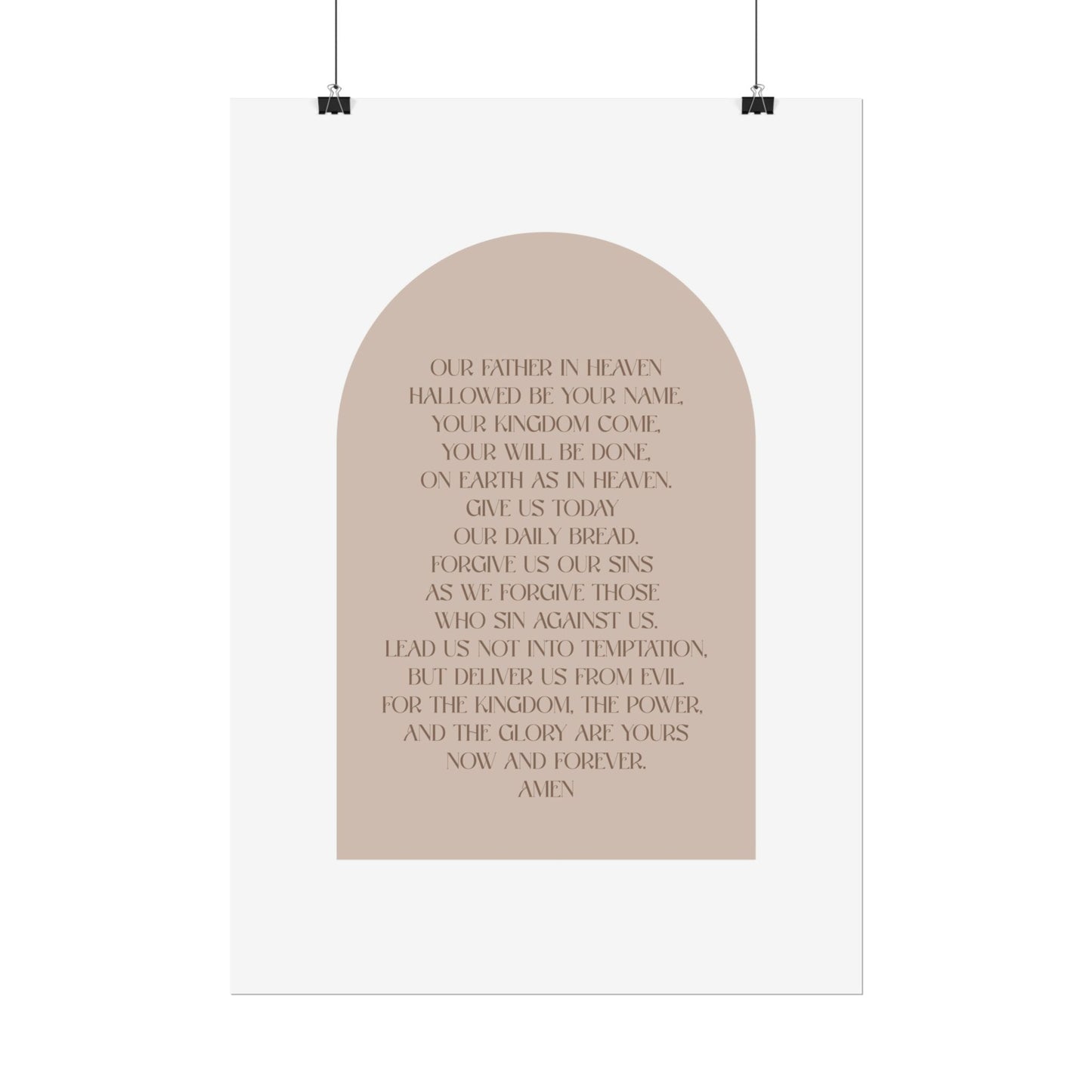 The Lord's Prayer Christian Art Print (Physical)