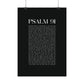 Psalm 91 Christian Art Print - Black (Physical Poster)