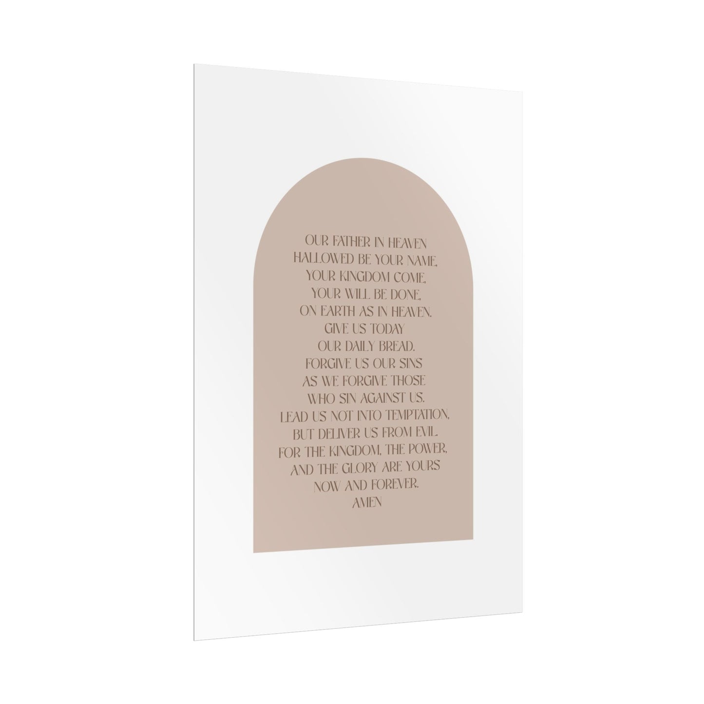 The Lord's Prayer Christian Art Print (Physical)