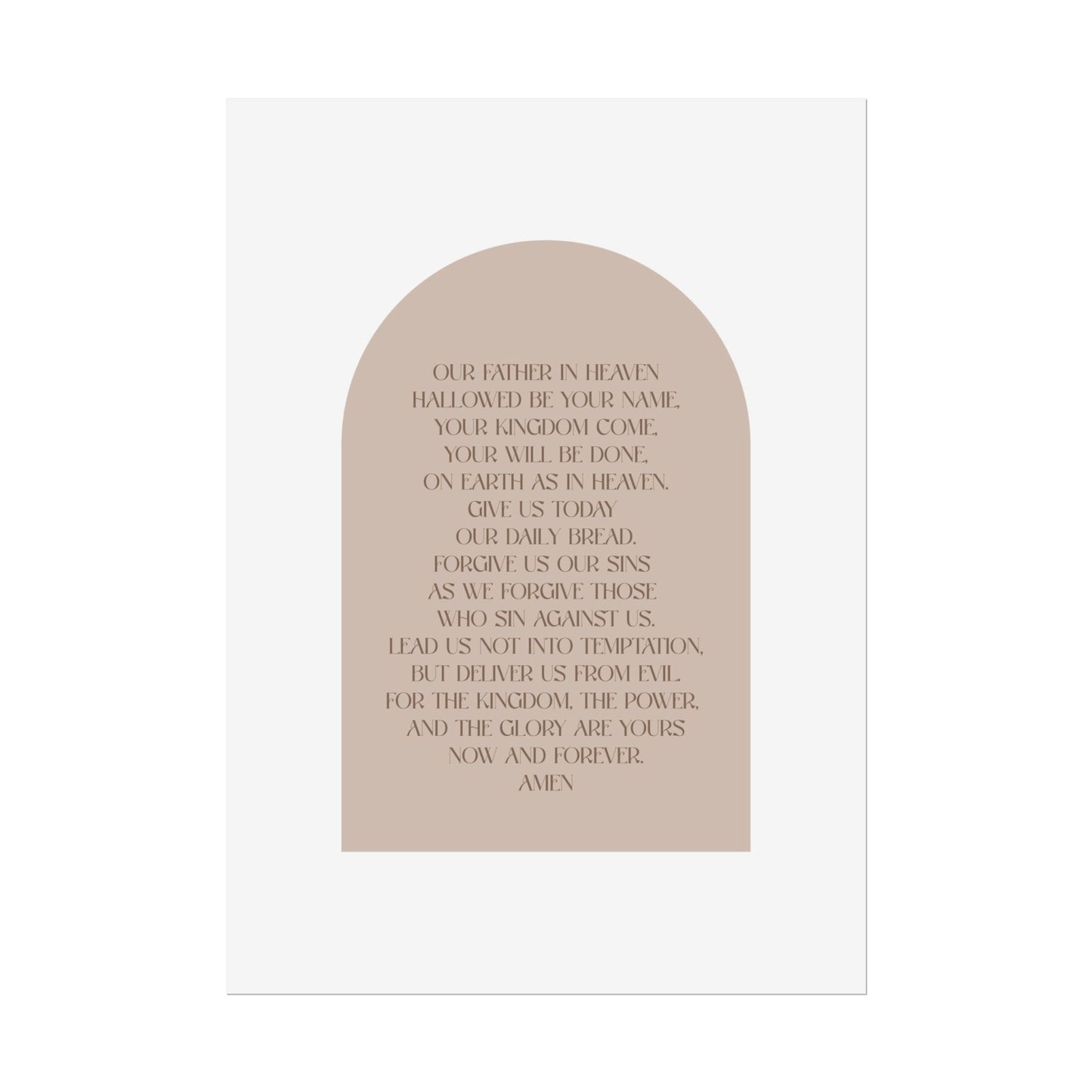 The Lord's Prayer Christian Art Print (Physical)