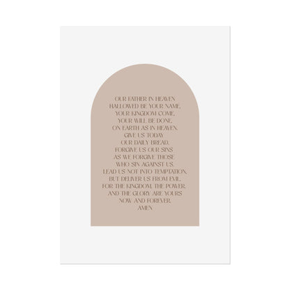 The Lord's Prayer Christian Art Print (Physical)