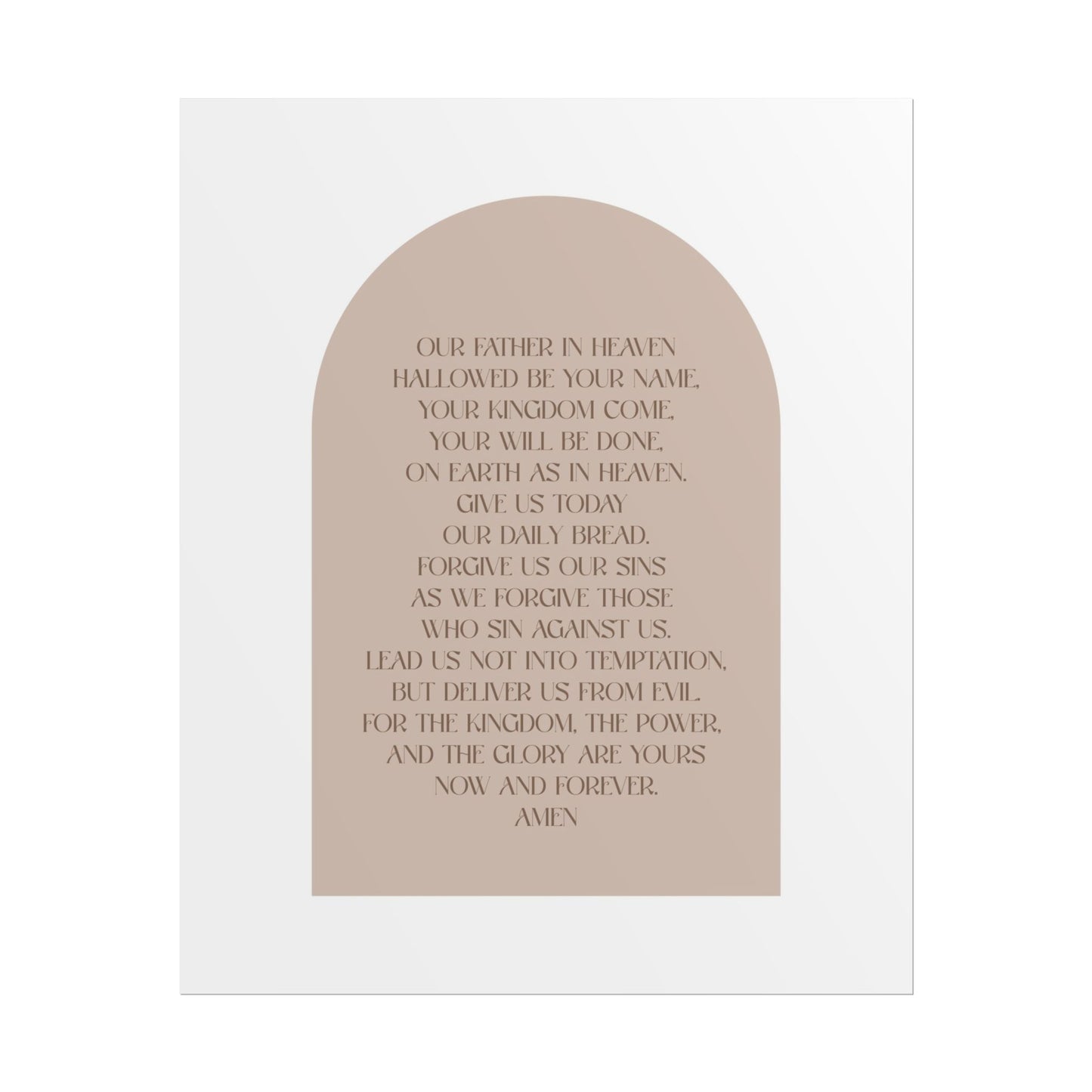 The Lord's Prayer Christian Art Print (Physical)