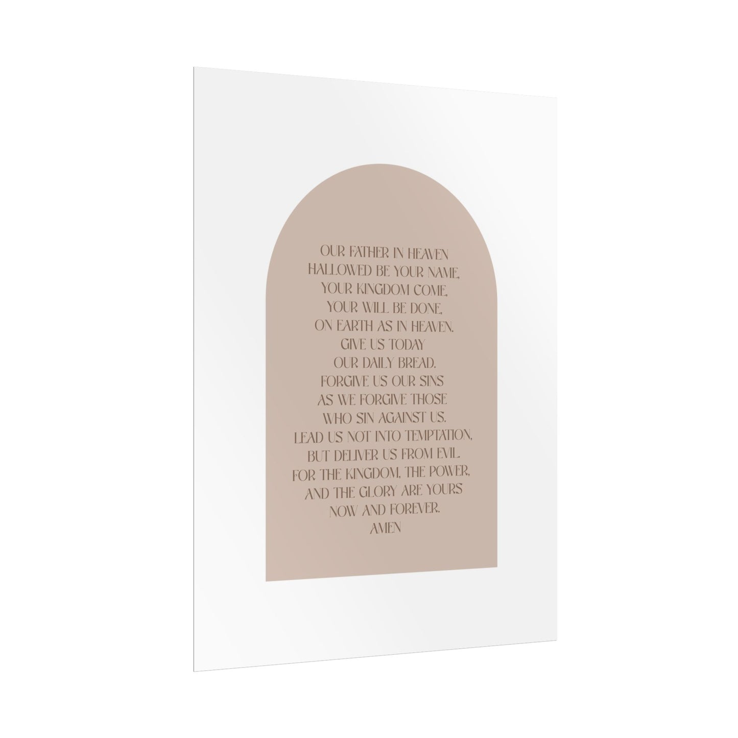 The Lord's Prayer Christian Art Print (Physical)