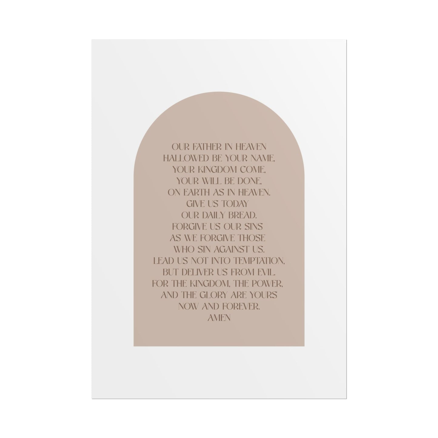 The Lord's Prayer Christian Art Print (Physical)