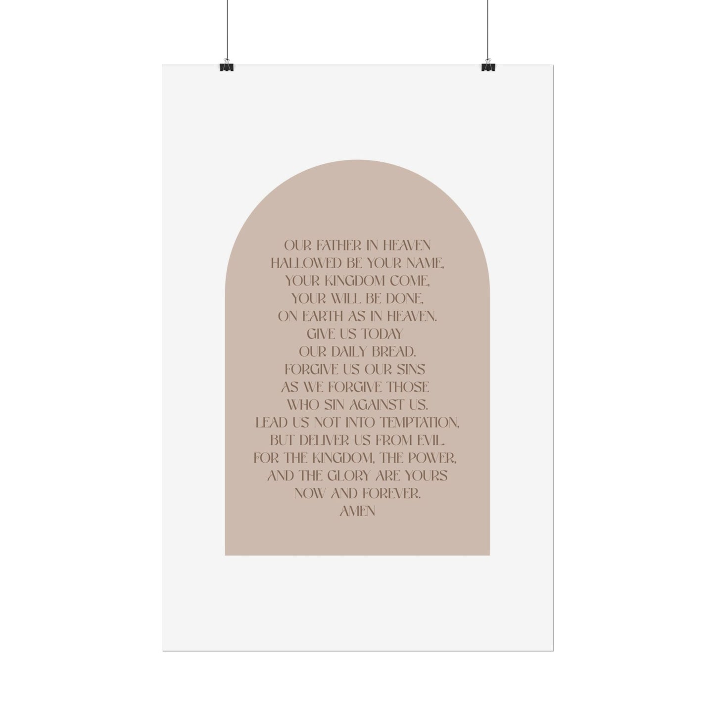 The Lord's Prayer Christian Art Print (Physical)