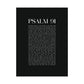 Psalm 91 Christian Art Print - Black (Physical Poster)