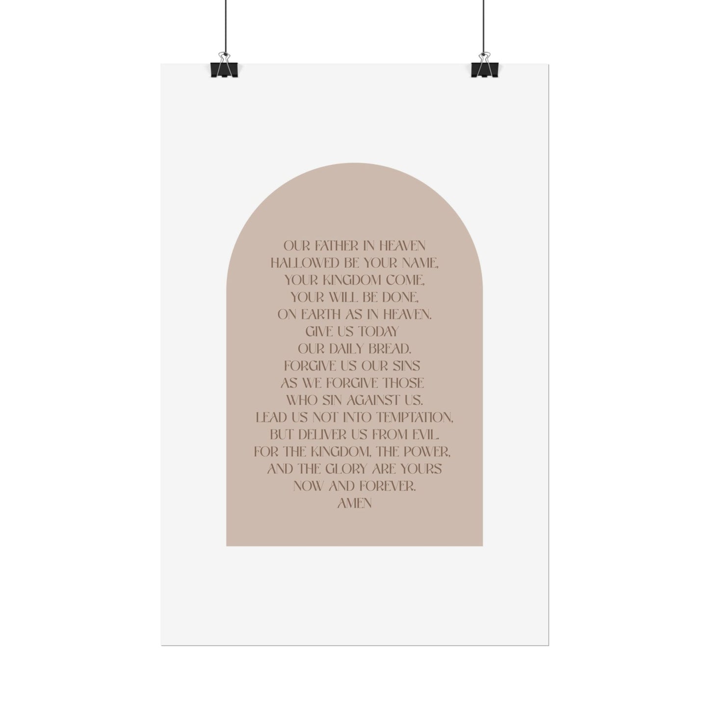 The Lord's Prayer Christian Art Print (Physical)