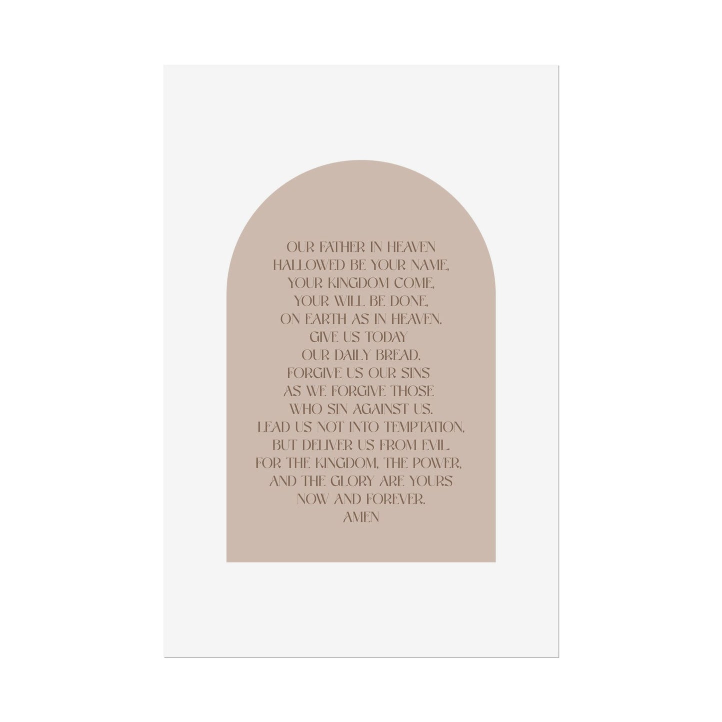 The Lord's Prayer Christian Art Print (Physical)