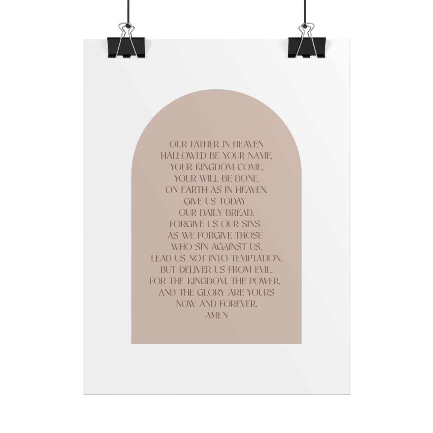 The Lord's Prayer Christian Art Print (Physical)