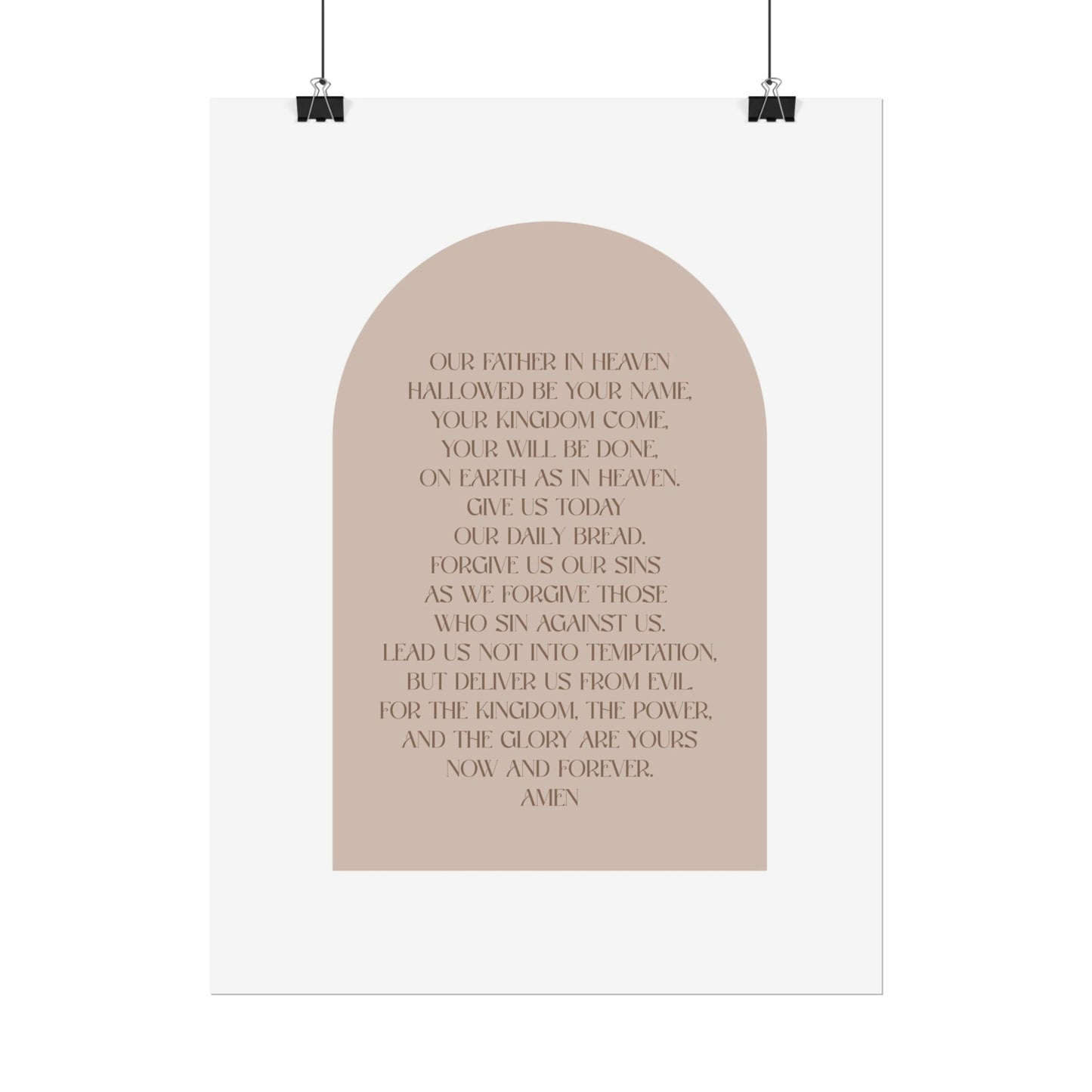 The Lord's Prayer Christian Art Print (Physical)