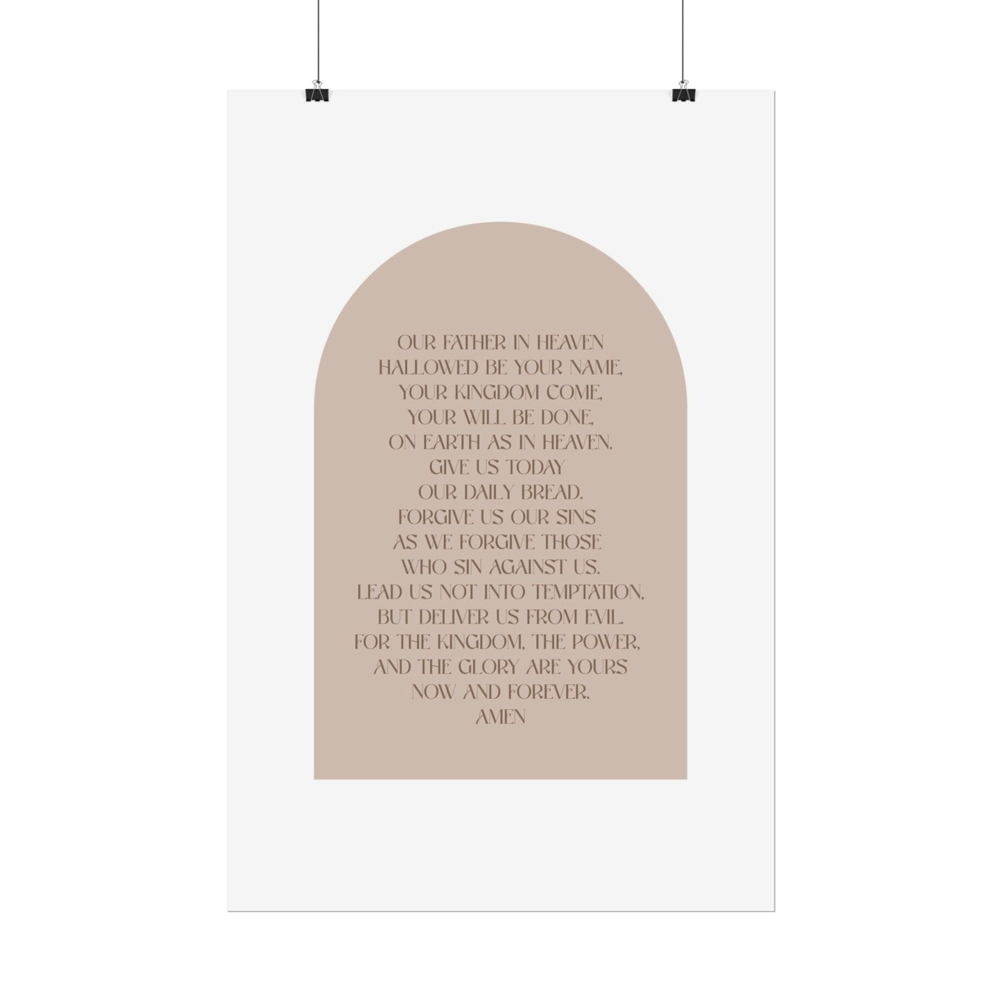 The Lord's Prayer Christian Art Print (Physical)