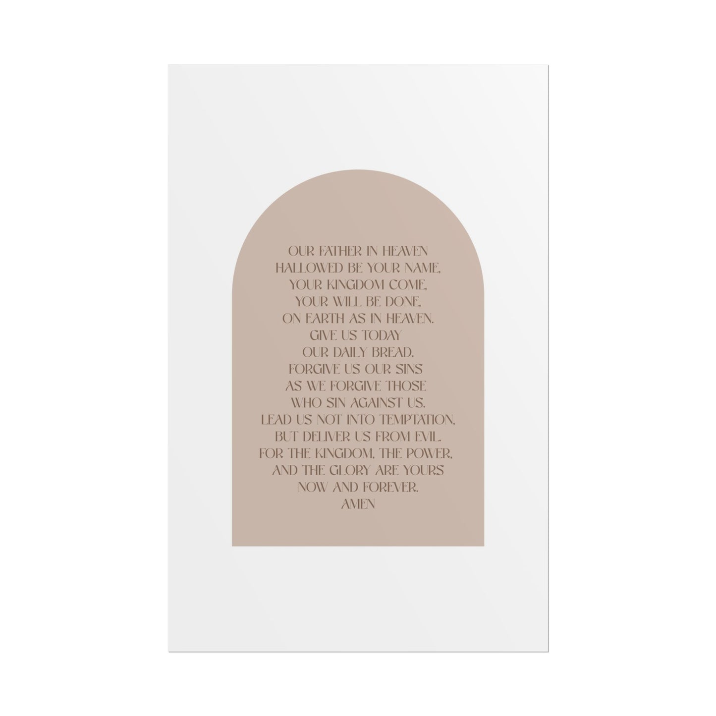 The Lord's Prayer Christian Art Print (Physical)