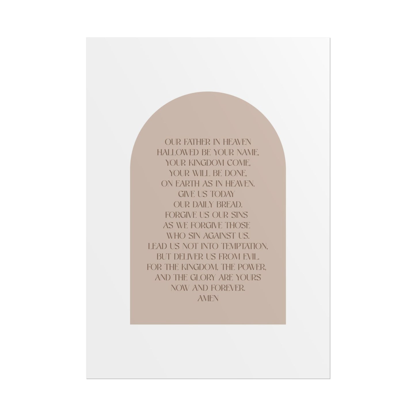 The Lord's Prayer Christian Art Print (Physical)