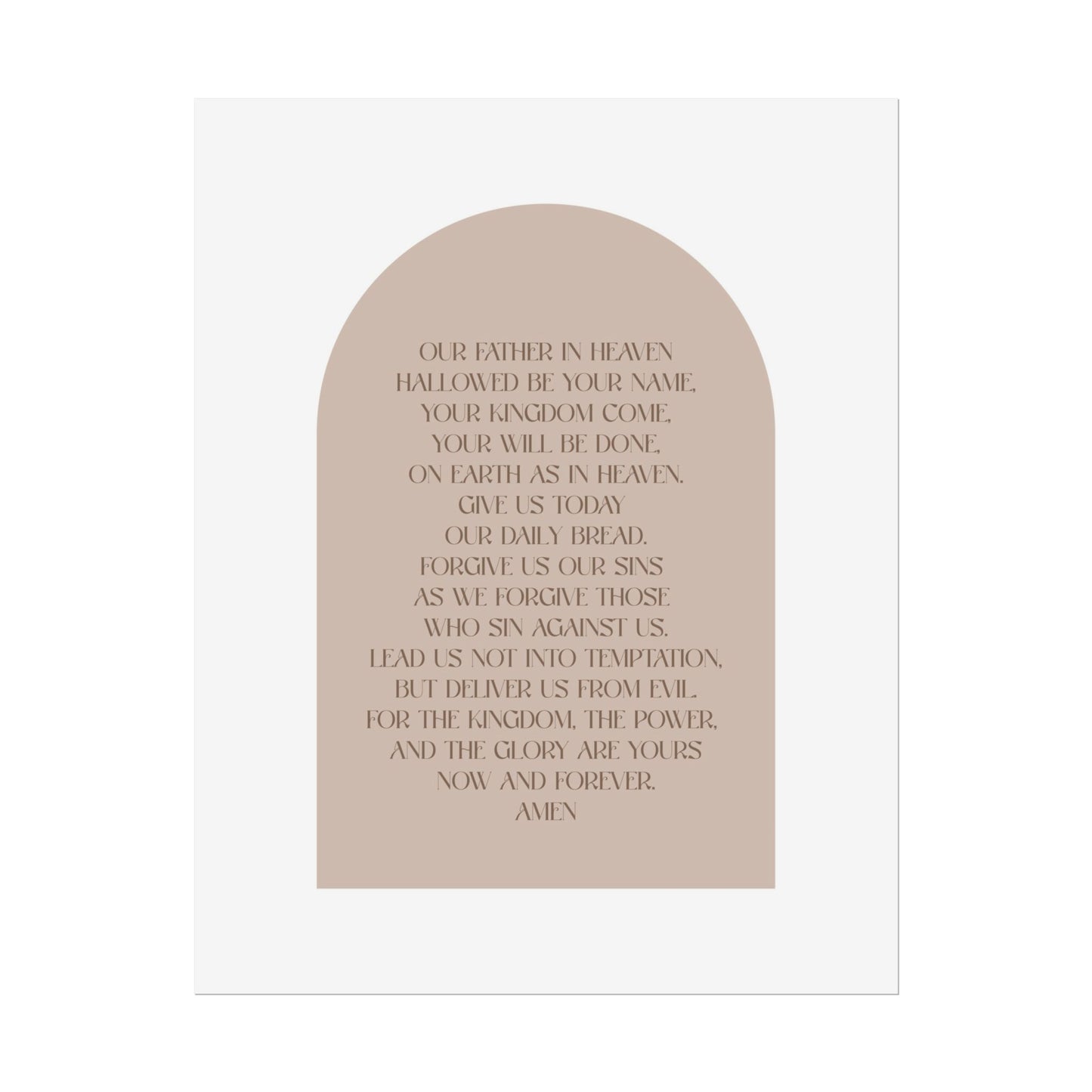 The Lord's Prayer Christian Art Print (Physical)