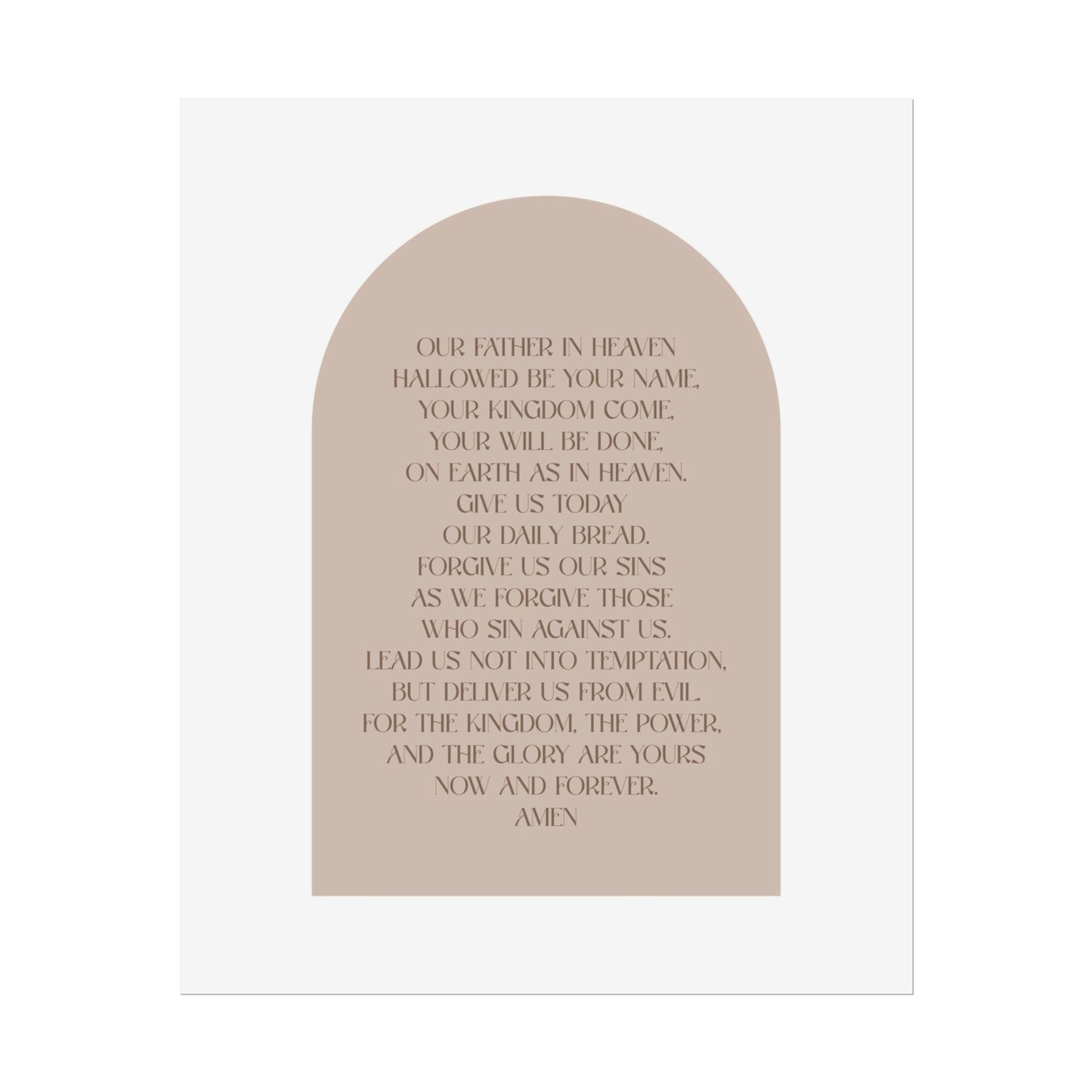 The Lord's Prayer Christian Art Print (Physical)