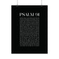 Psalm 91 Christian Art Print - Black (Physical Poster)