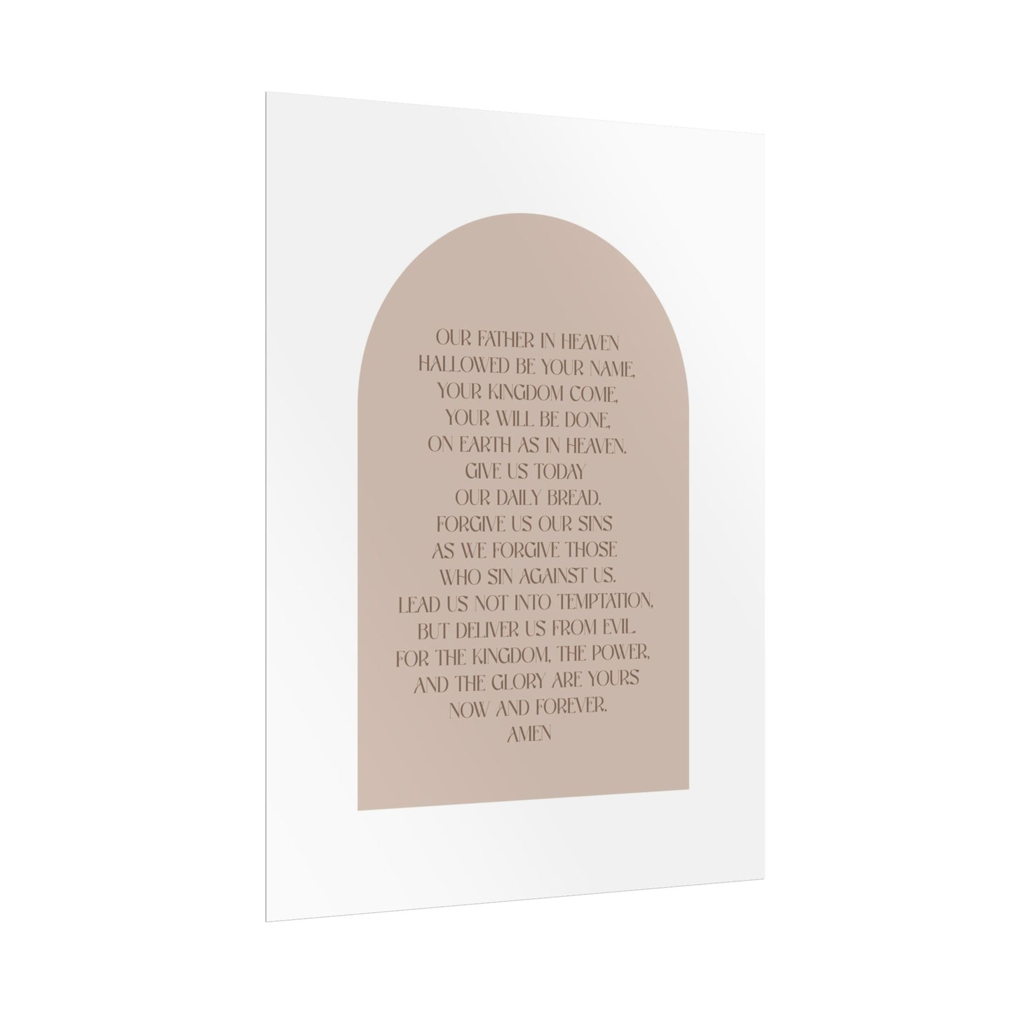 The Lord's Prayer Christian Art Print (Physical)