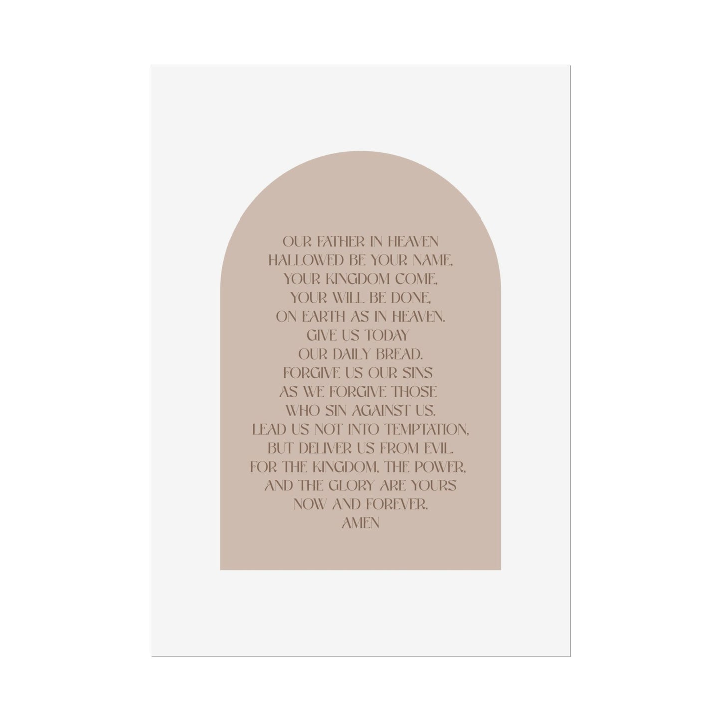 The Lord's Prayer Christian Art Print (Physical)