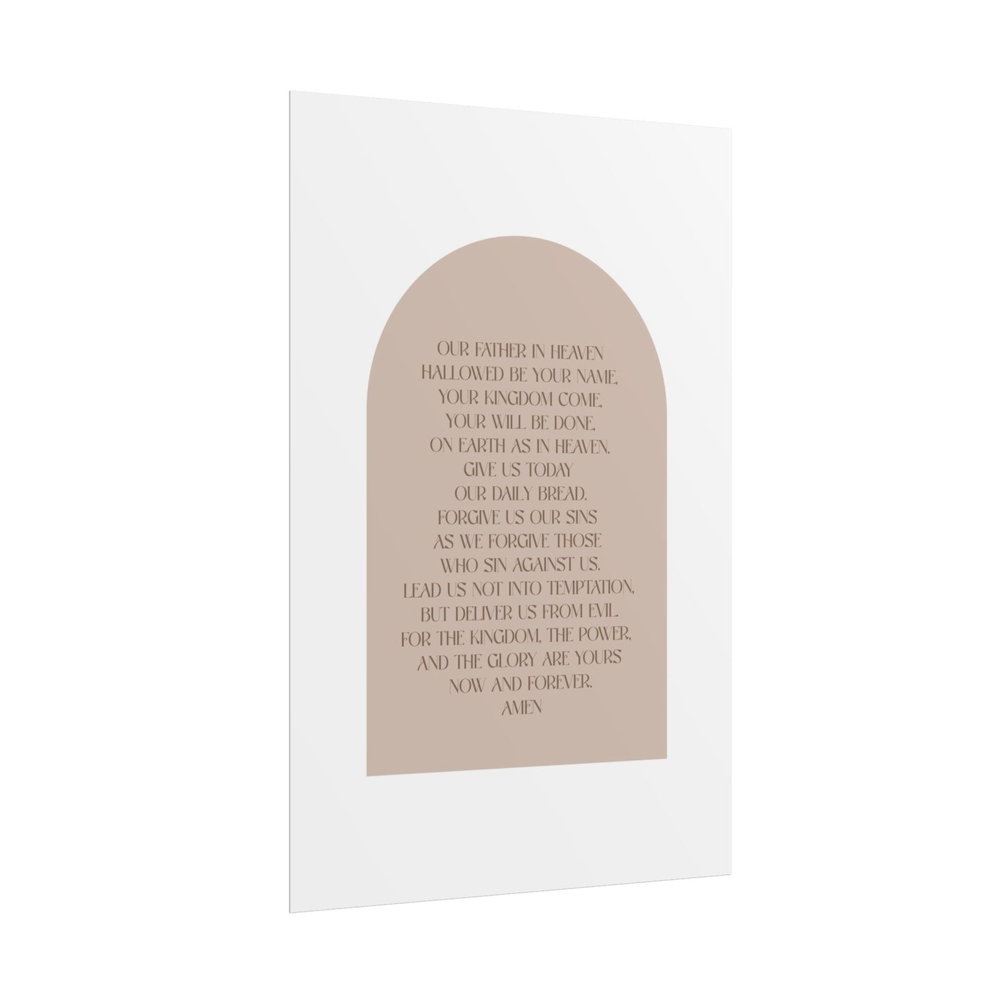 The Lord's Prayer Christian Art Print (Physical)