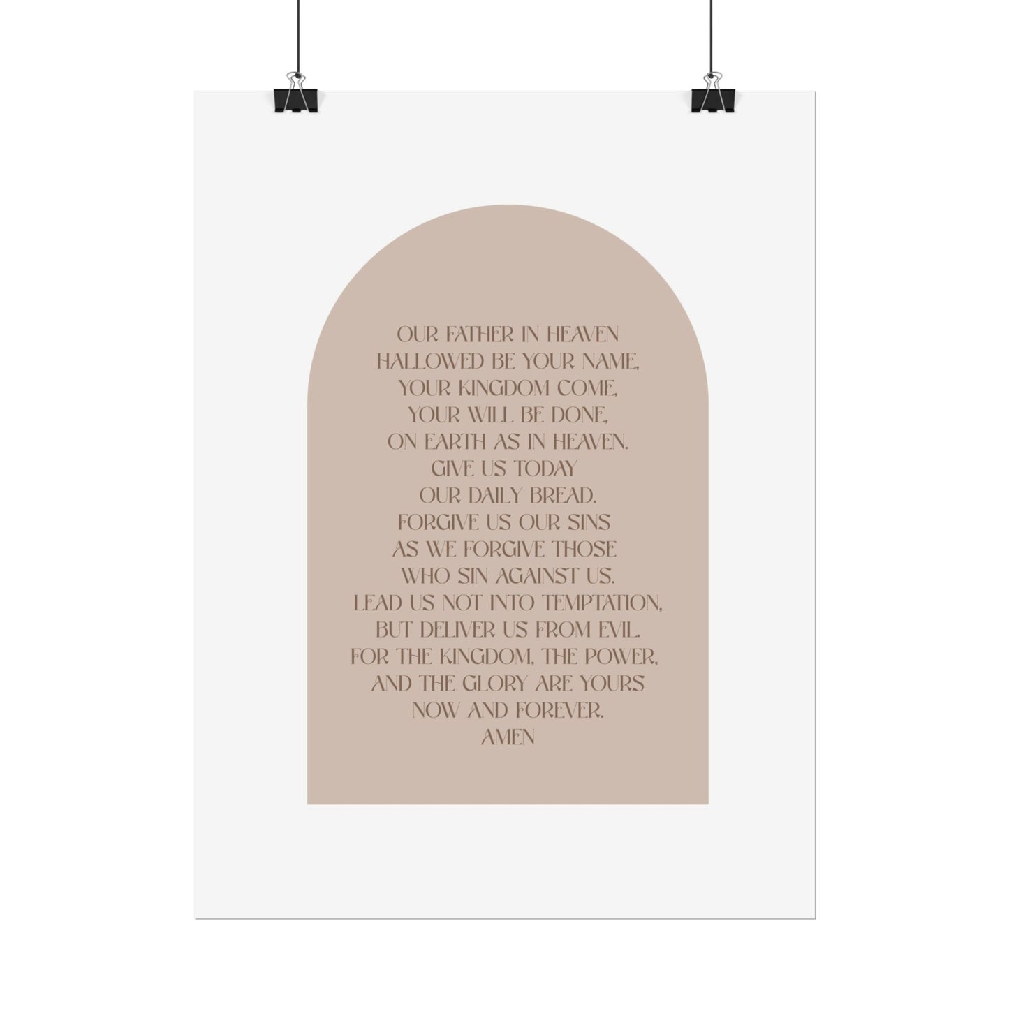 The Lord's Prayer Christian Art Print (Physical)