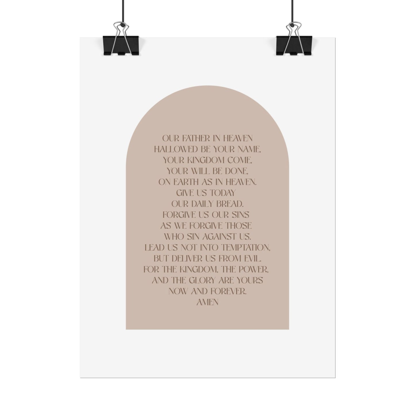 The Lord's Prayer Christian Art Print (Physical)