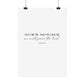 "As for me and my house" Joshua 24:15 Christian Art Print - White (Physical Poster)