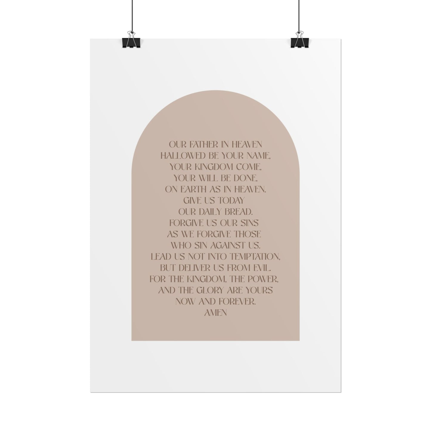 The Lord's Prayer Christian Art Print (Physical)