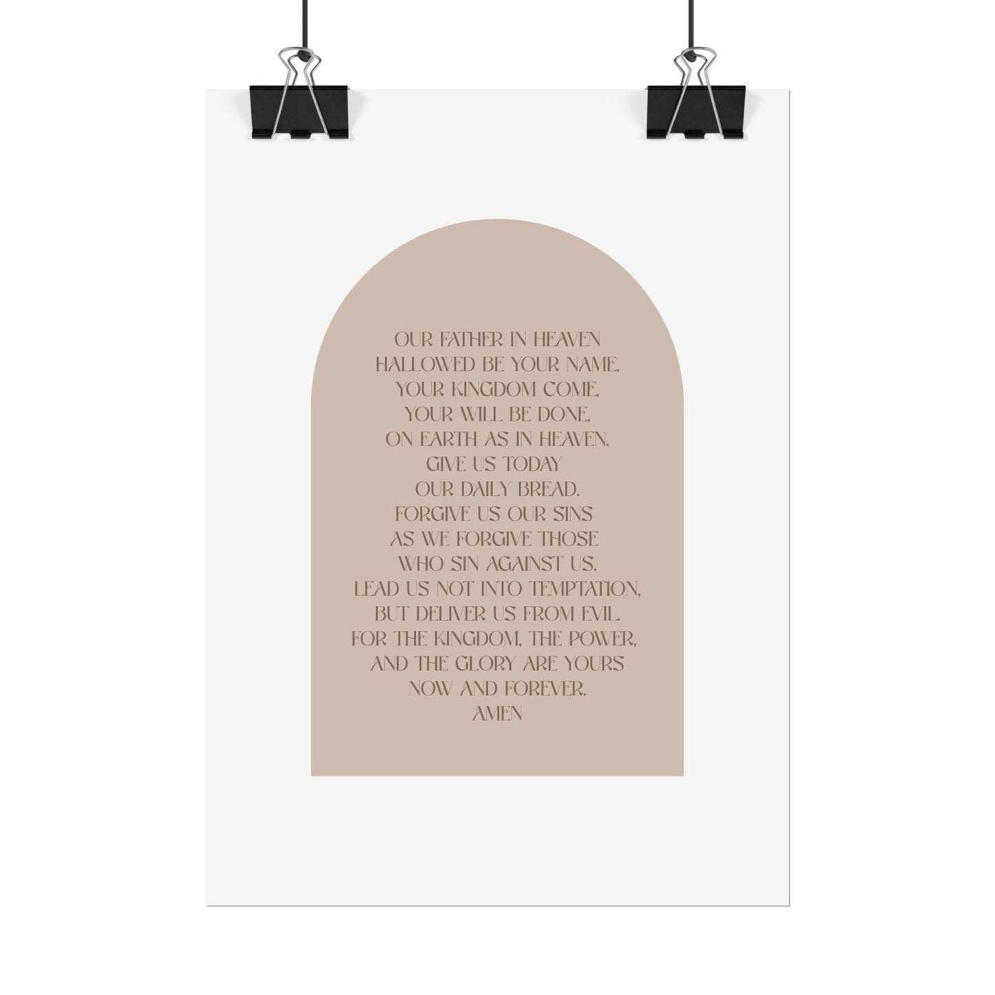 The Lord's Prayer Christian Art Print (Physical)